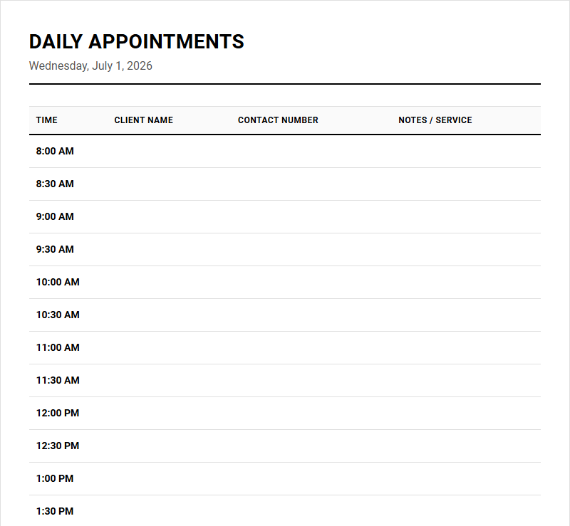 Appointment Scheduler Calendar for Custom Client Booking and Workflow Management Image