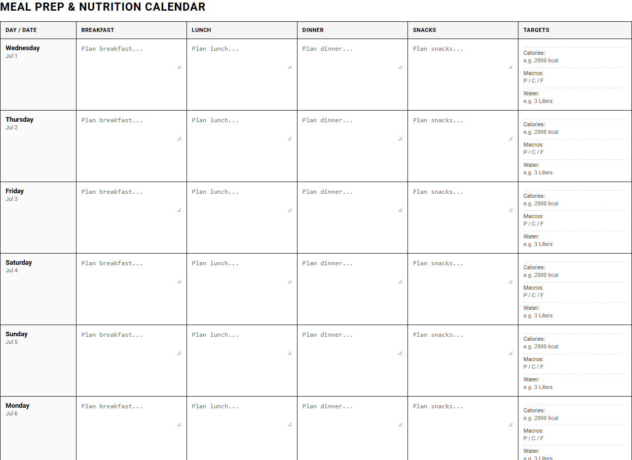 Goal Setting and Productivity Calendar for Systematic Task Execution Image