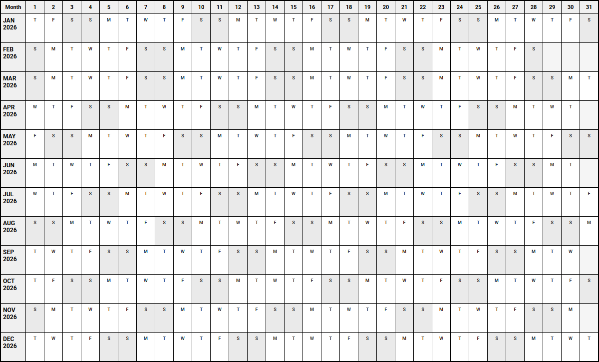 Giant Poster Holiday Calendar for Efficient Year-Round Office Scheduling Image