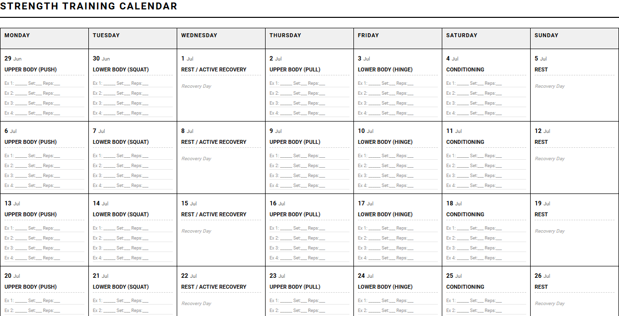 Strength Training Tracker for Structured Workout Routines and Daily Habit Progression Image